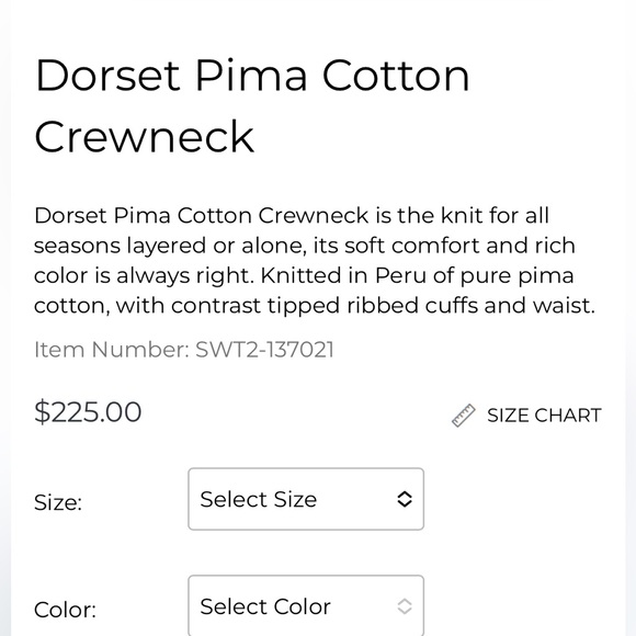 NWOT Maus & Hoffman Men’s Dorset Pima Cotton Crew Neck Sweater Gray & Red Large - Picture 2 of 4